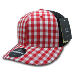 6 Panel Mid Profile Structured Plaid Trucker