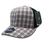 6 Panel Mid Profile Structured Plaid Trucker