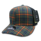 6 Panel Mid Profile Structured Plaid Trucker