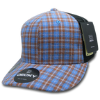 6 Panel Mid Profile Structured Plaid Trucker