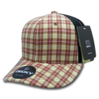 6 Panel Mid Profile Structured Plaid Trucker