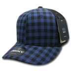 6 Panel Mid Profile Structured Plaid Trucker