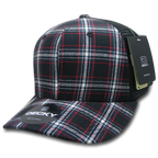6 Panel Mid Profile Structured Plaid Trucker