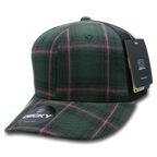 6 Panel Mid Profile Structured Plaid Trucker