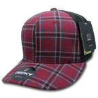6 Panel Mid Profile Structured Plaid Trucker
