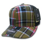 6 Panel Mid Profile Structured Plaid Trucker