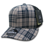 6 Panel Mid Profile Structured Plaid Trucker