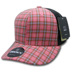 6 Panel Mid Profile Structured Plaid Trucker