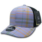 6 Panel Mid Profile Structured Plaid Trucker