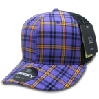 6 Panel Mid Profile Structured Plaid Trucker