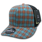 6 Panel Mid Profile Structured Plaid Trucker