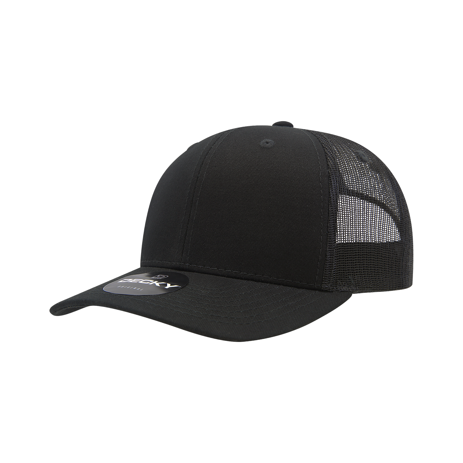 6 Panel Mid Profile Structured Cotton Blend Trucker