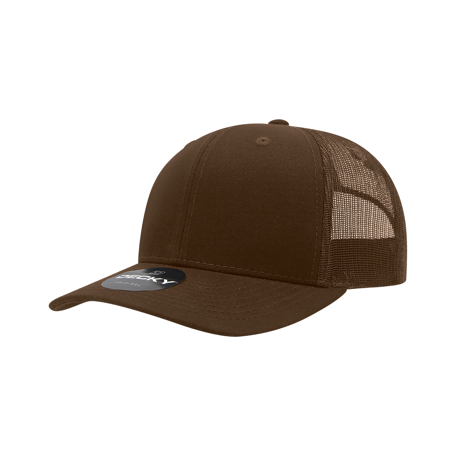 6 Panel Mid Profile Structured Cotton Blend Trucker