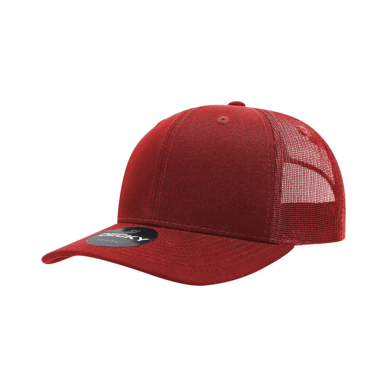 6 Panel Mid Profile Structured Cotton Blend Trucker