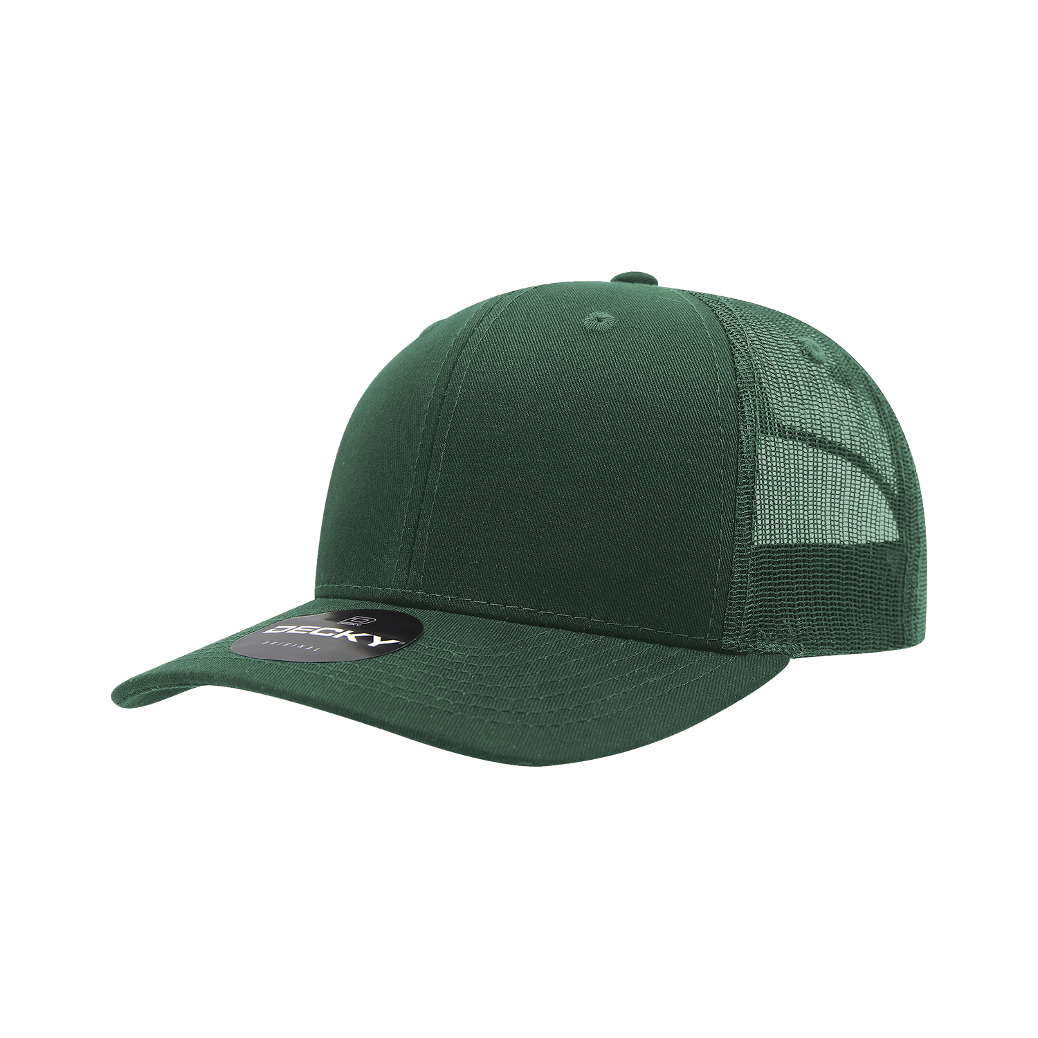 6 Panel Mid Profile Structured Cotton Blend Trucker
