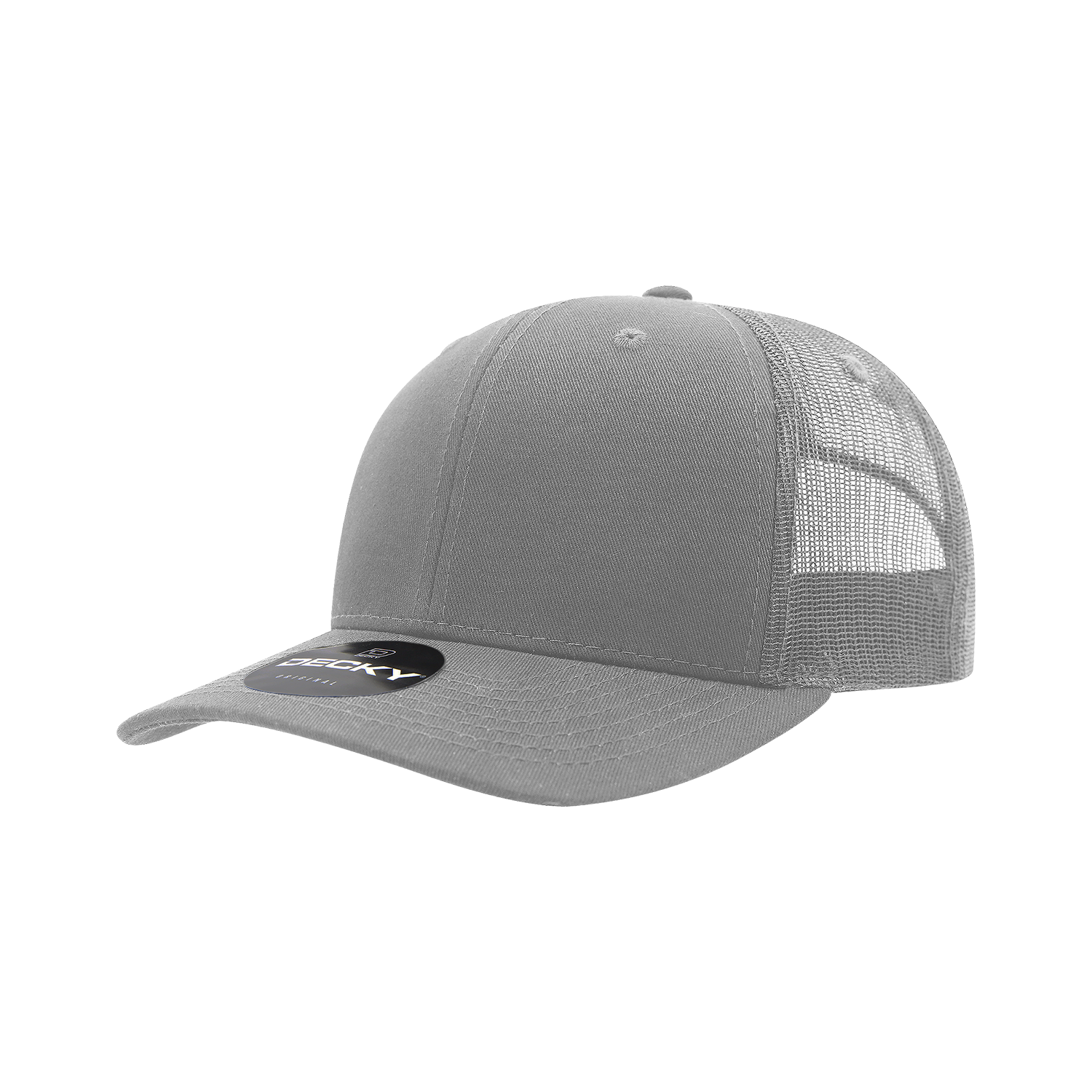 6 Panel Mid Profile Structured Cotton Blend Trucker