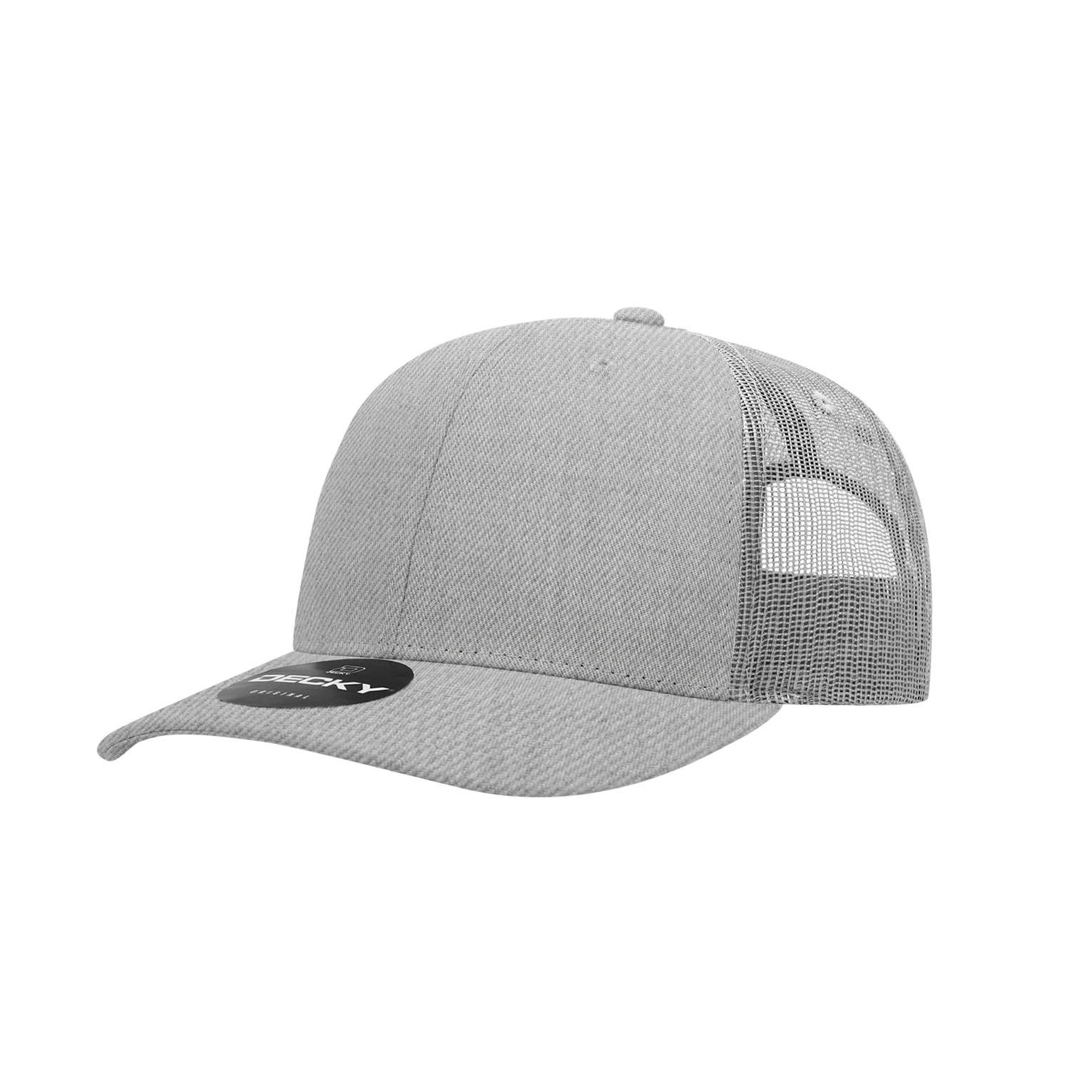 6 Panel Mid Profile Structured Cotton Blend Trucker