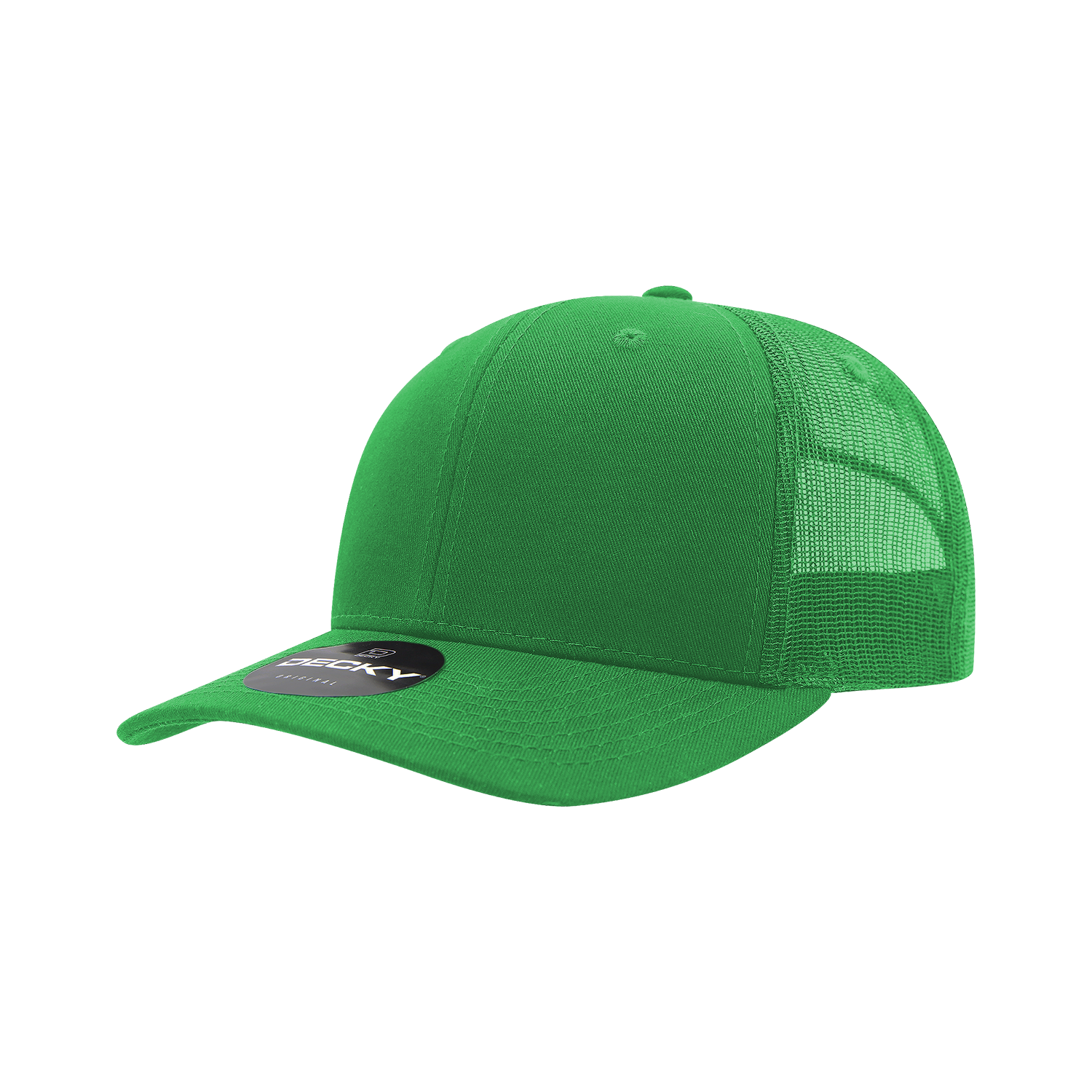 6 Panel Mid Profile Structured Cotton Blend Trucker