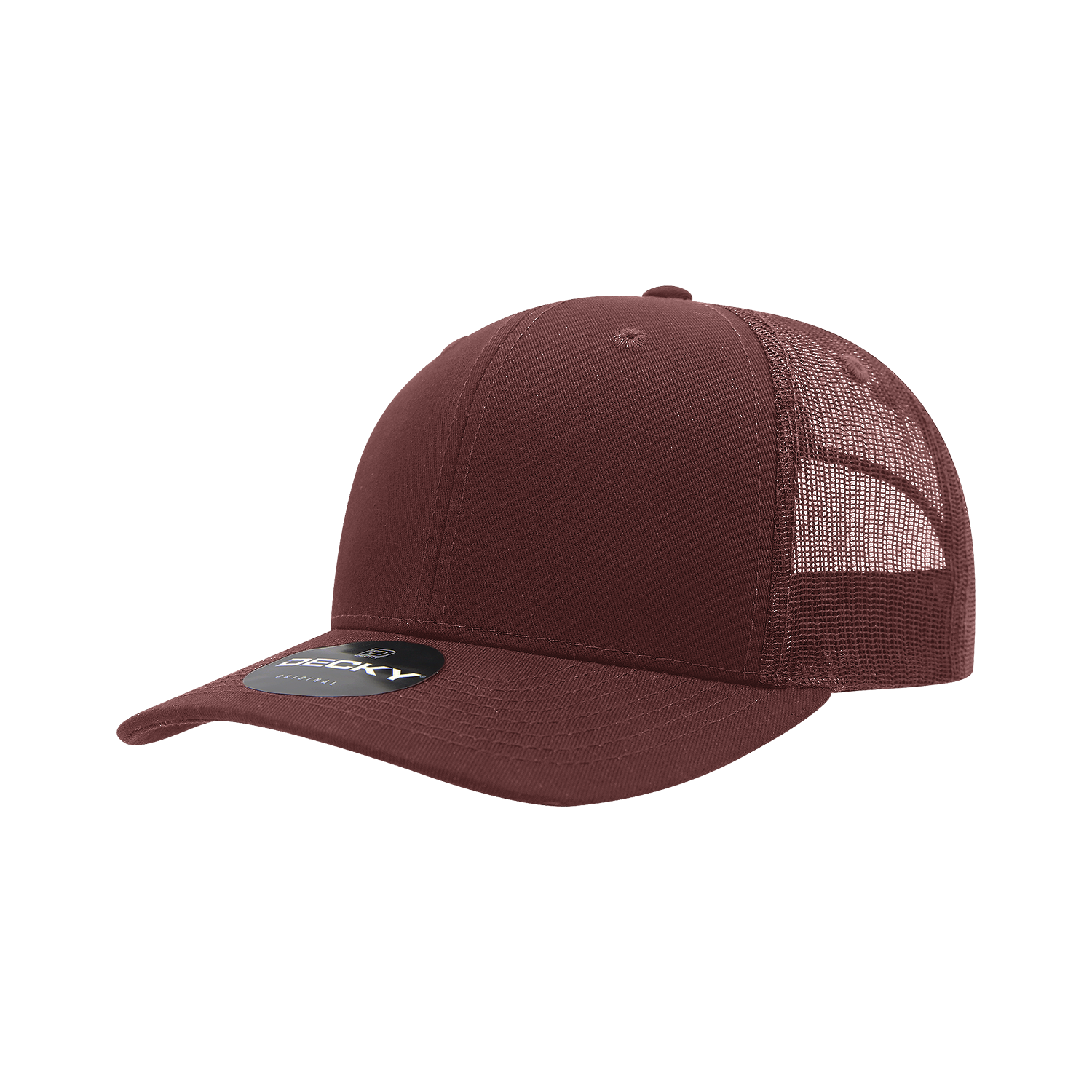 6 Panel Mid Profile Structured Cotton Blend Trucker