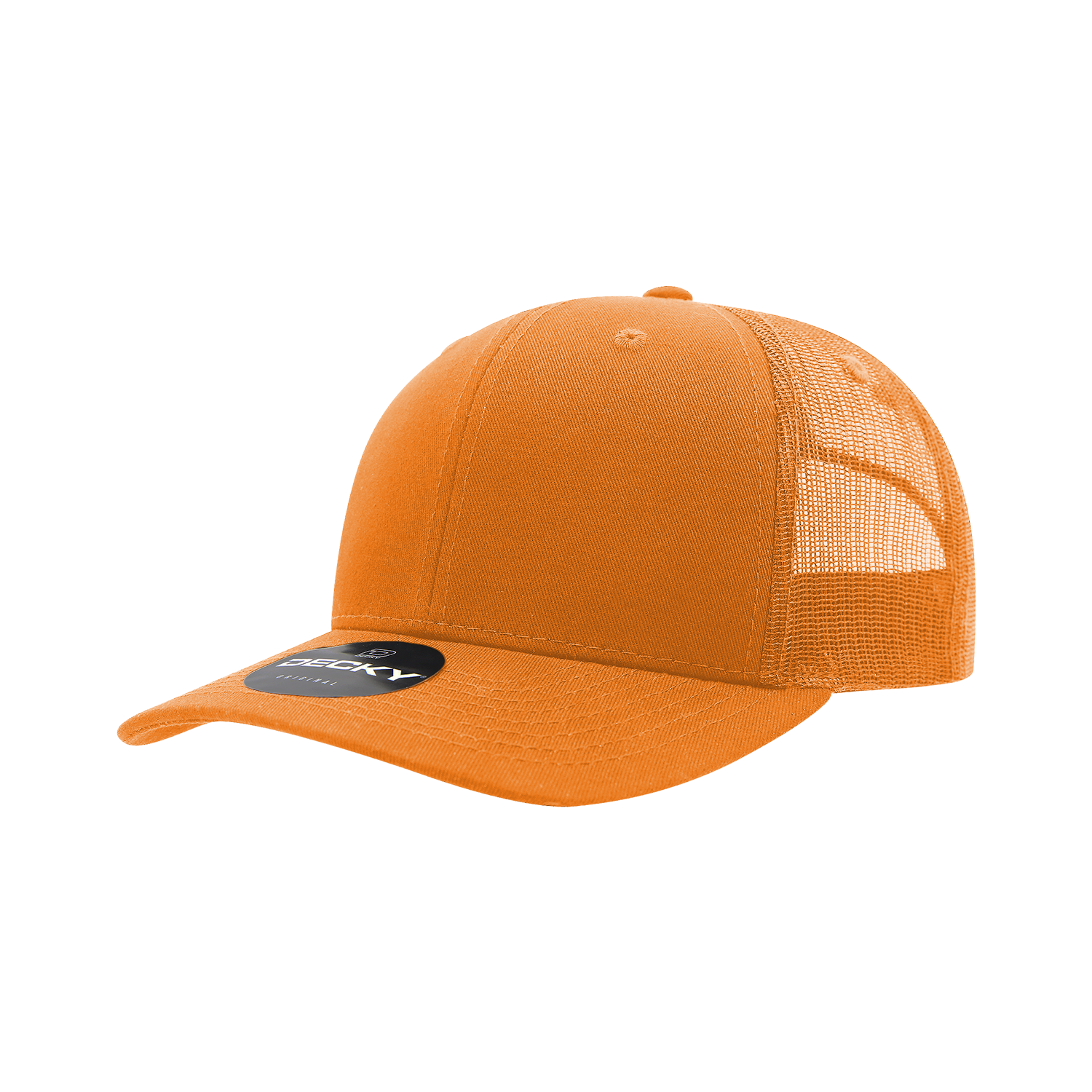 6 Panel Mid Profile Structured Cotton Blend Trucker