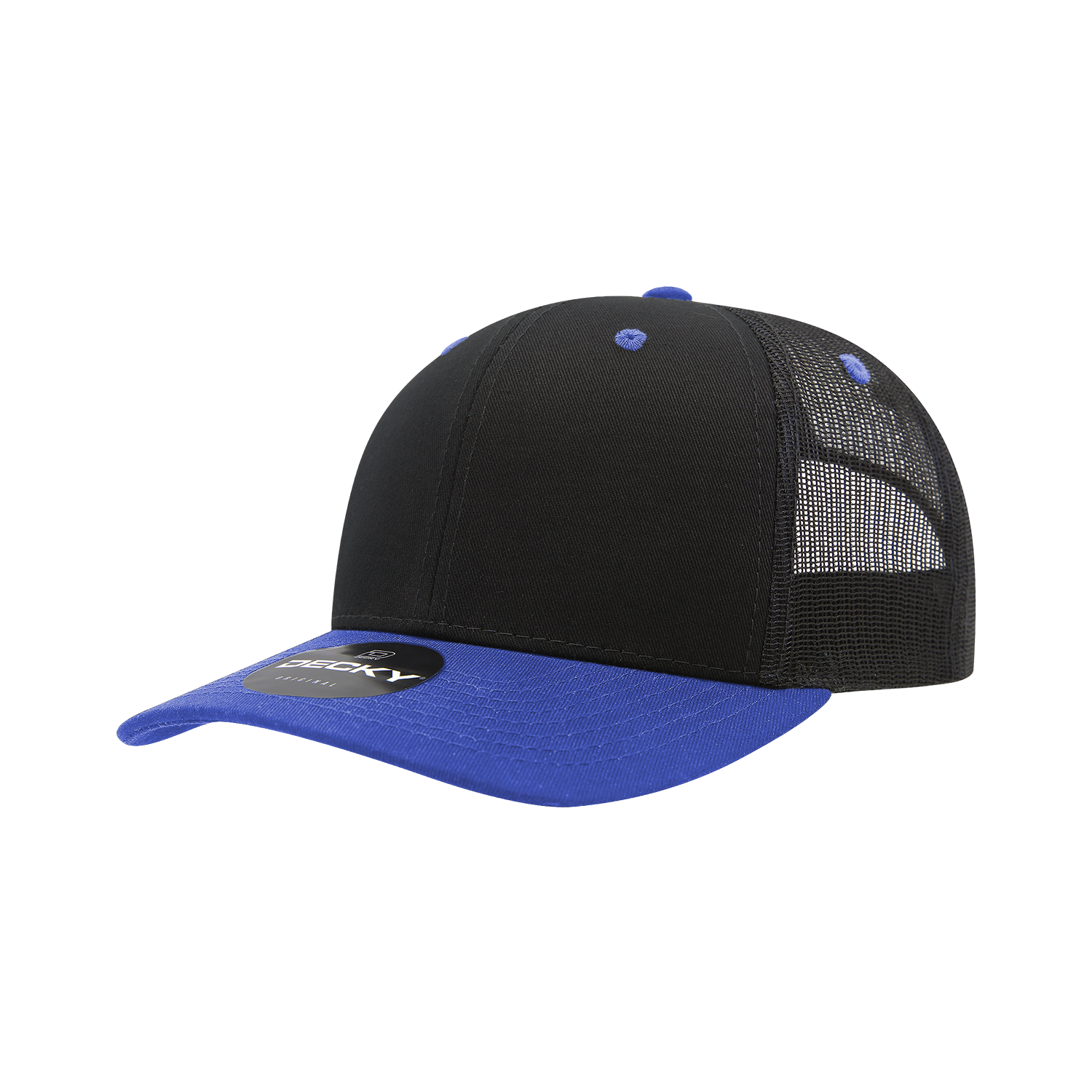 6 Panel Mid Profile Structured Cotton Blend Trucker