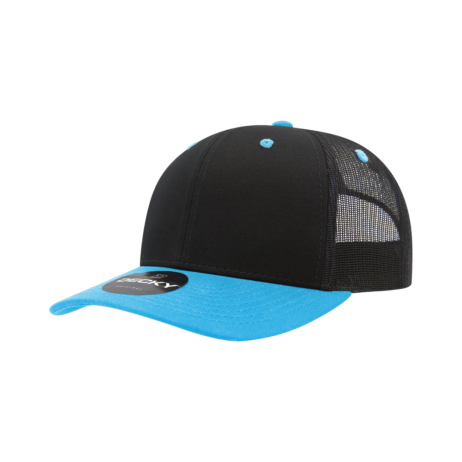 6 Panel Mid Profile Structured Cotton Blend Trucker