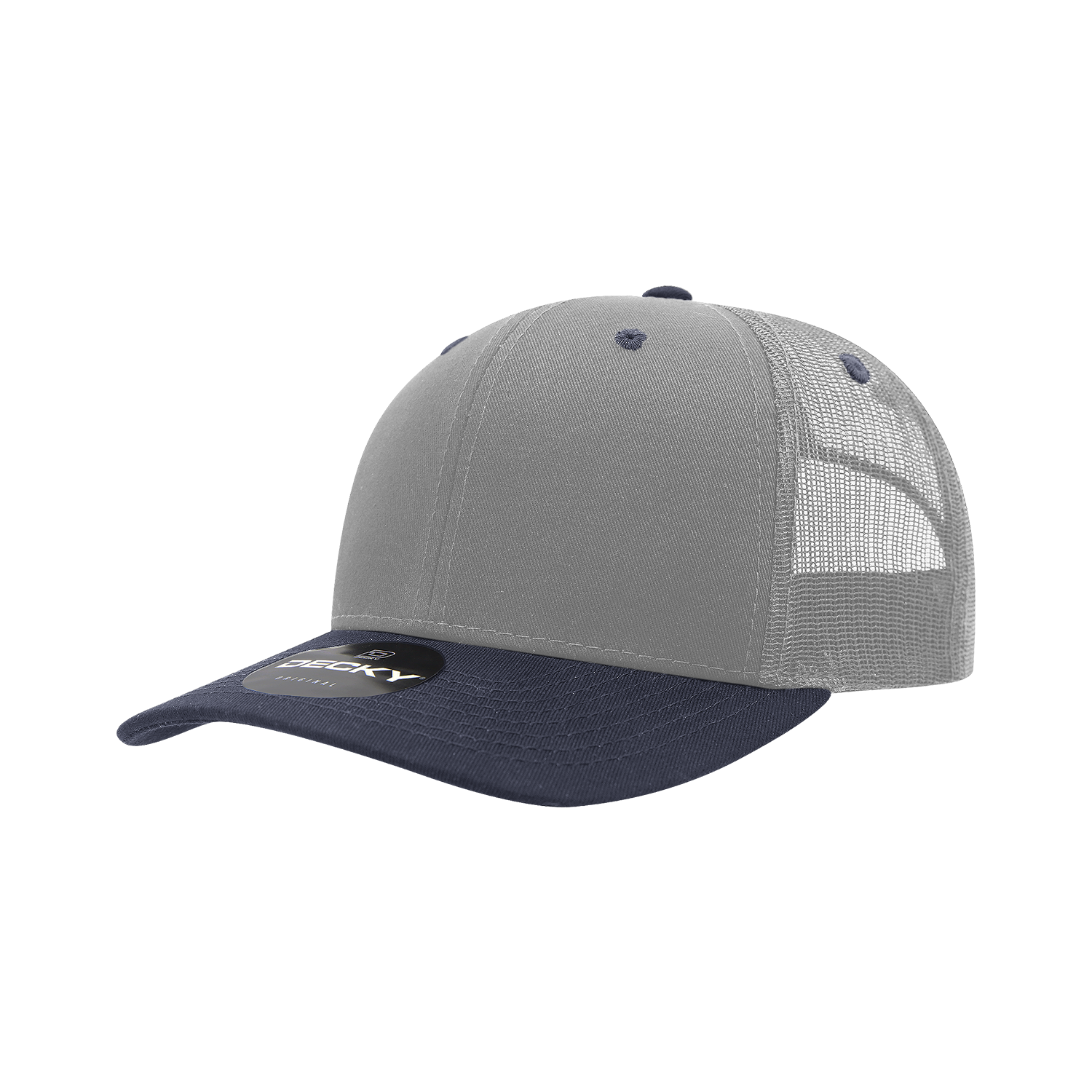 6 Panel Mid Profile Structured Cotton Blend Trucker