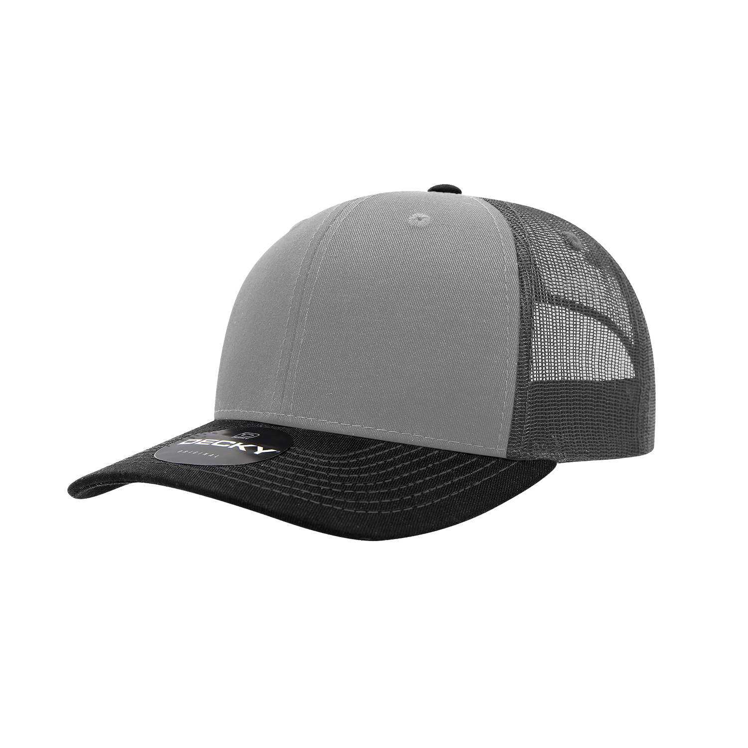 6 Panel Mid Profile Structured Cotton Blend Trucker