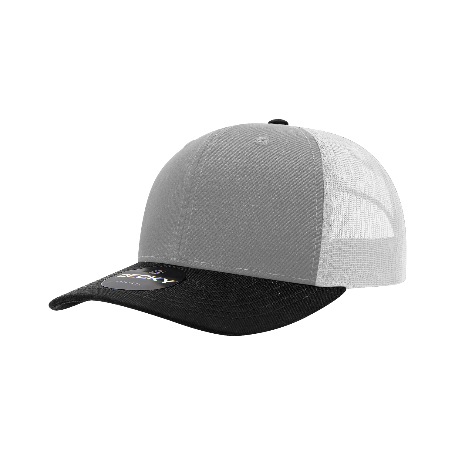 6 Panel Mid Profile Structured Cotton Blend Trucker