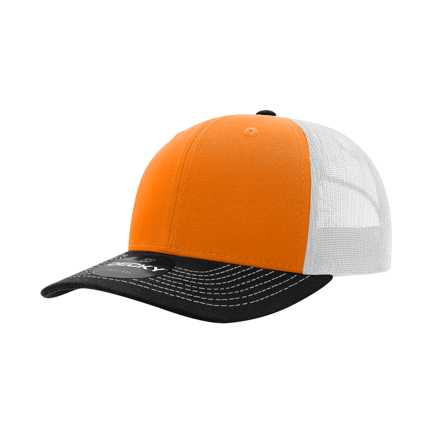 6 Panel Mid Profile Structured Cotton Blend Trucker