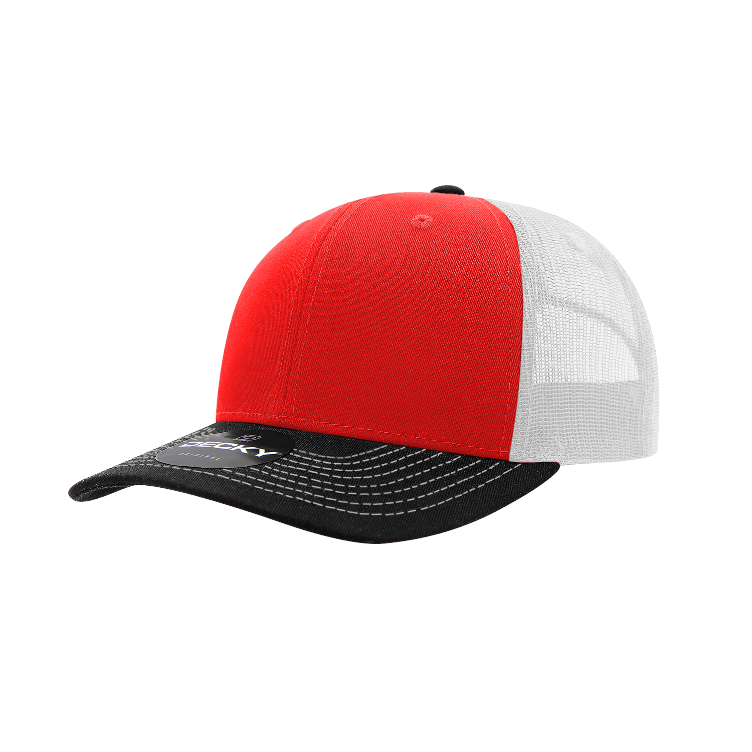 6 Panel Mid Profile Structured Cotton Blend Trucker