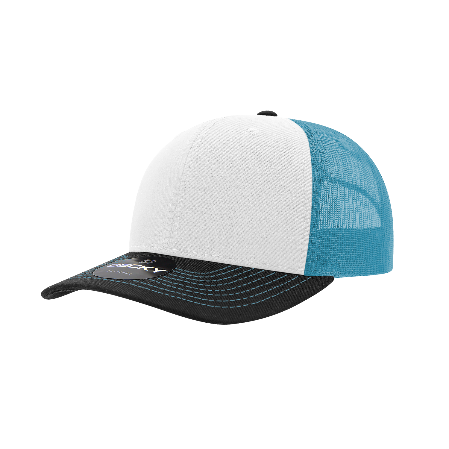 6 Panel Mid Profile Structured Cotton Blend Trucker