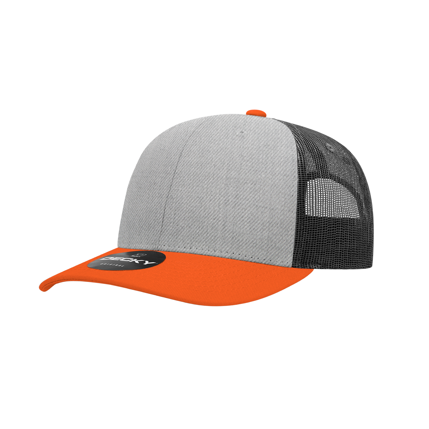 6 Panel Mid Profile Structured Cotton Blend Trucker