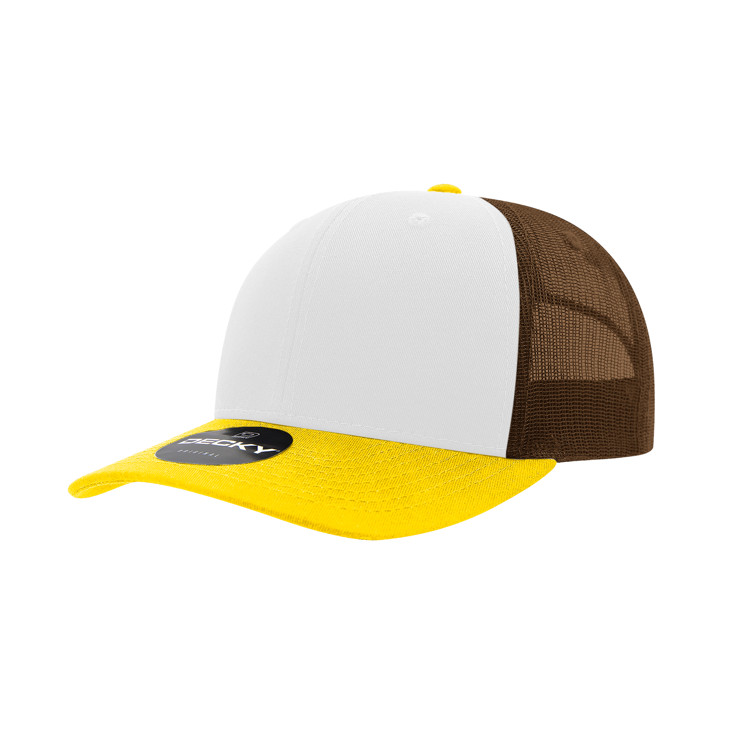 6 Panel Mid Profile Structured Cotton Blend Trucker