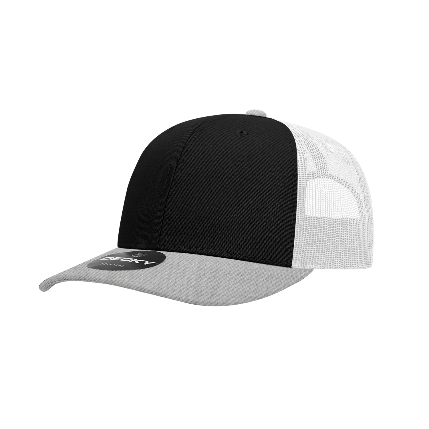 6 Panel Mid Profile Structured Cotton Blend Trucker