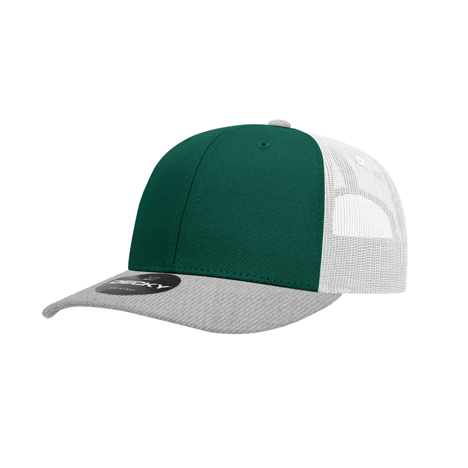 6 Panel Mid Profile Structured Cotton Blend Trucker