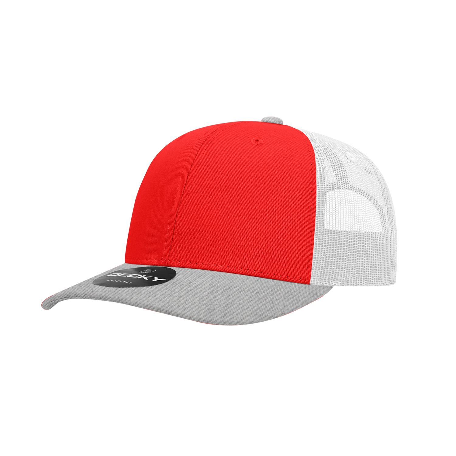 6 Panel Mid Profile Structured Cotton Blend Trucker