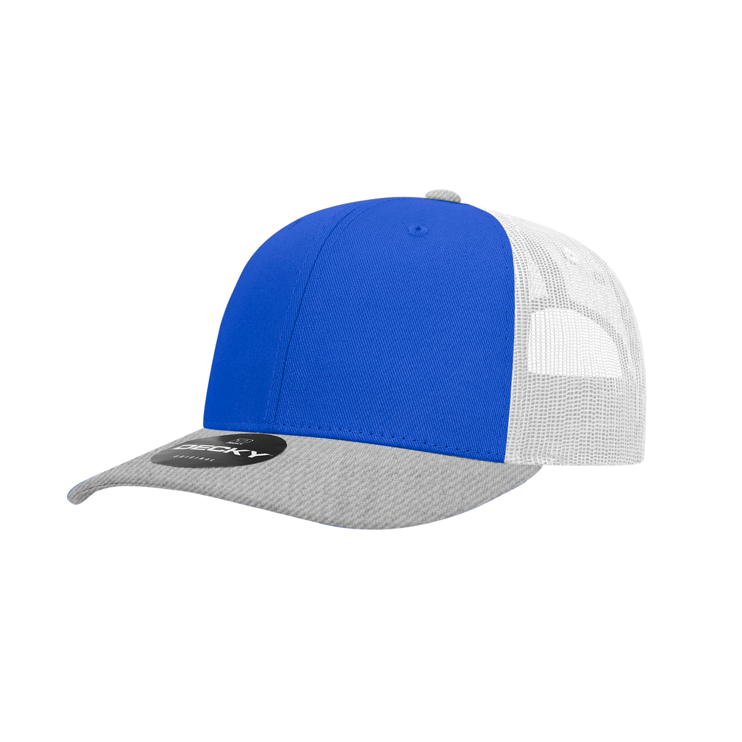 6 Panel Mid Profile Structured Cotton Blend Trucker