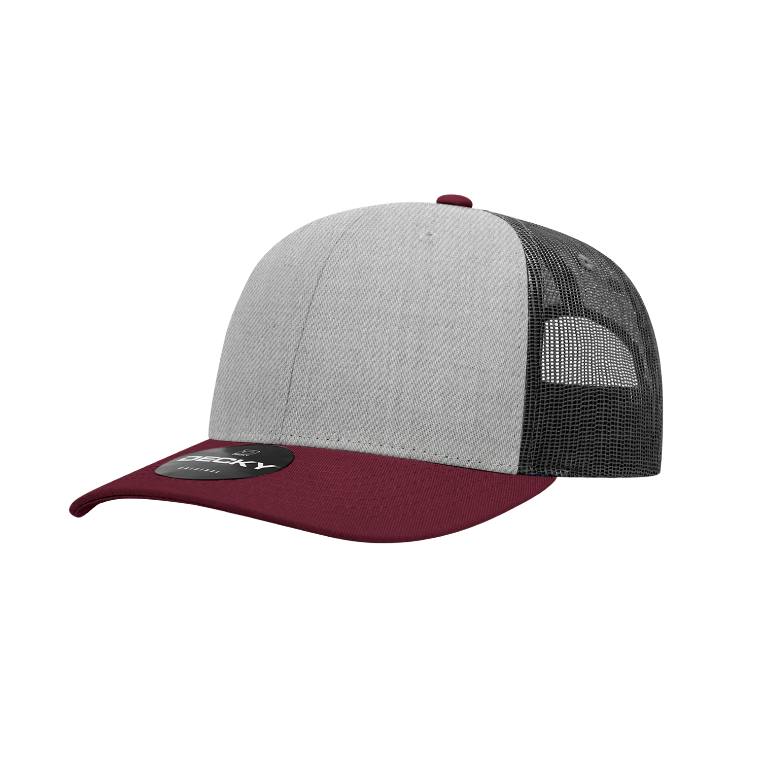 6 Panel Mid Profile Structured Cotton Blend Trucker
