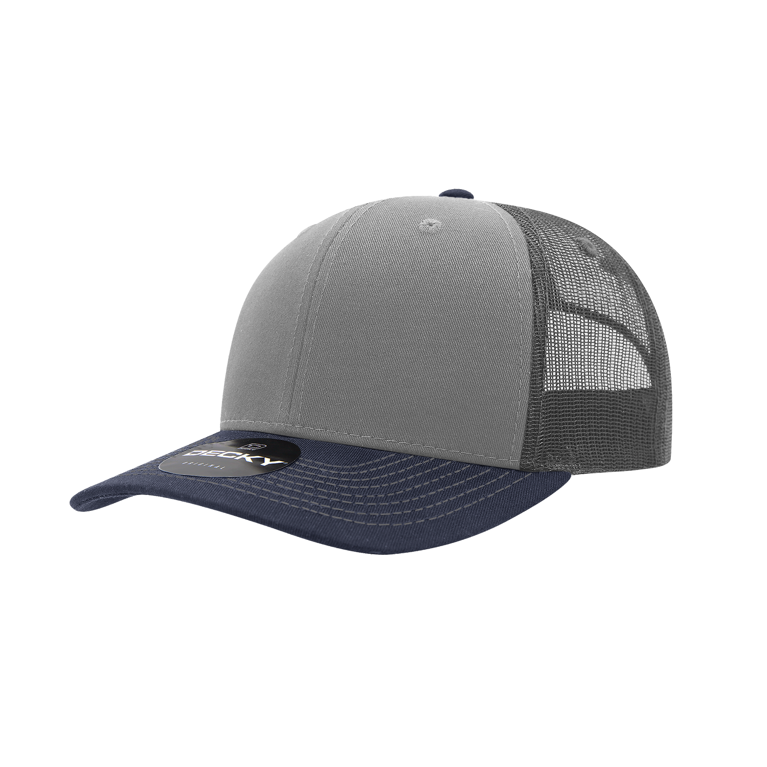 6 Panel Mid Profile Structured Cotton Blend Trucker