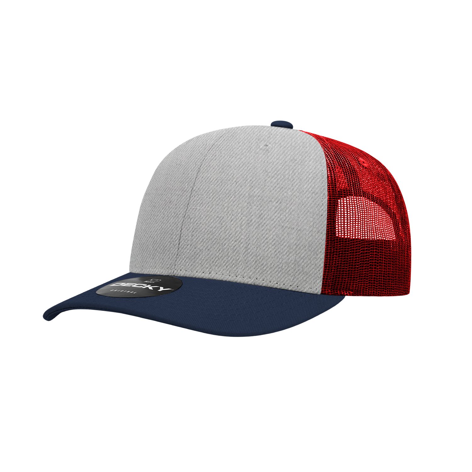 6 Panel Mid Profile Structured Cotton Blend Trucker