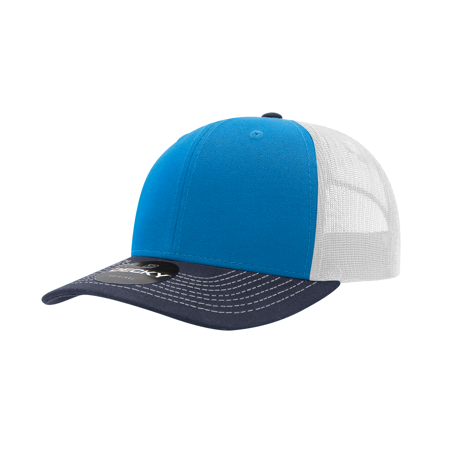 6 Panel Mid Profile Structured Cotton Blend Trucker