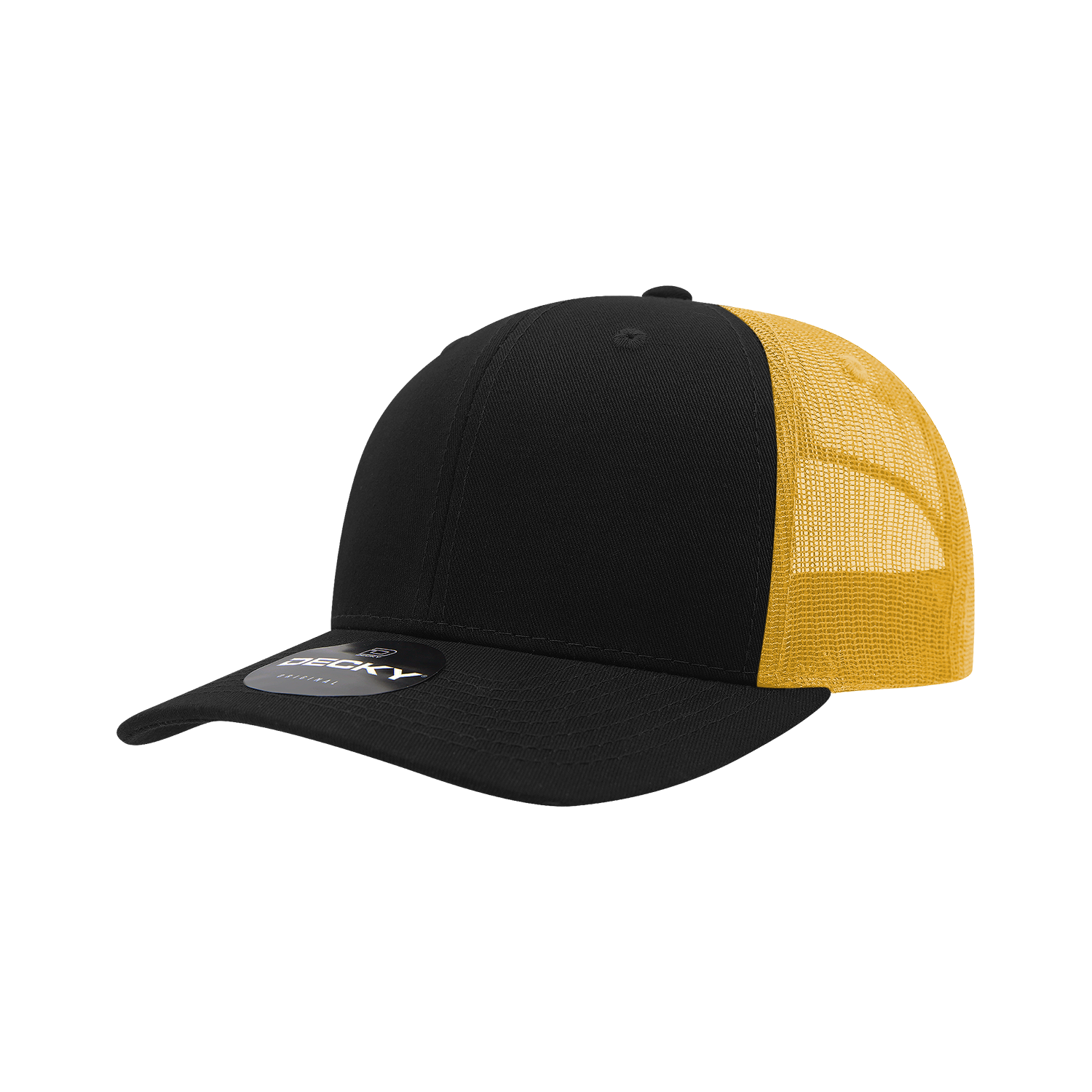 6 Panel Mid Profile Structured Cotton Blend Trucker