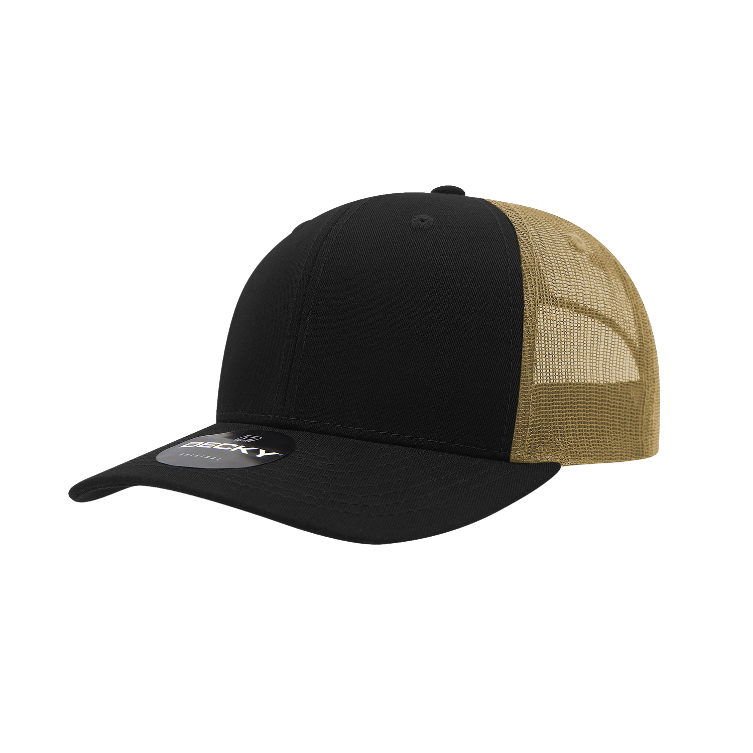 6 Panel Mid Profile Structured Cotton Blend Trucker