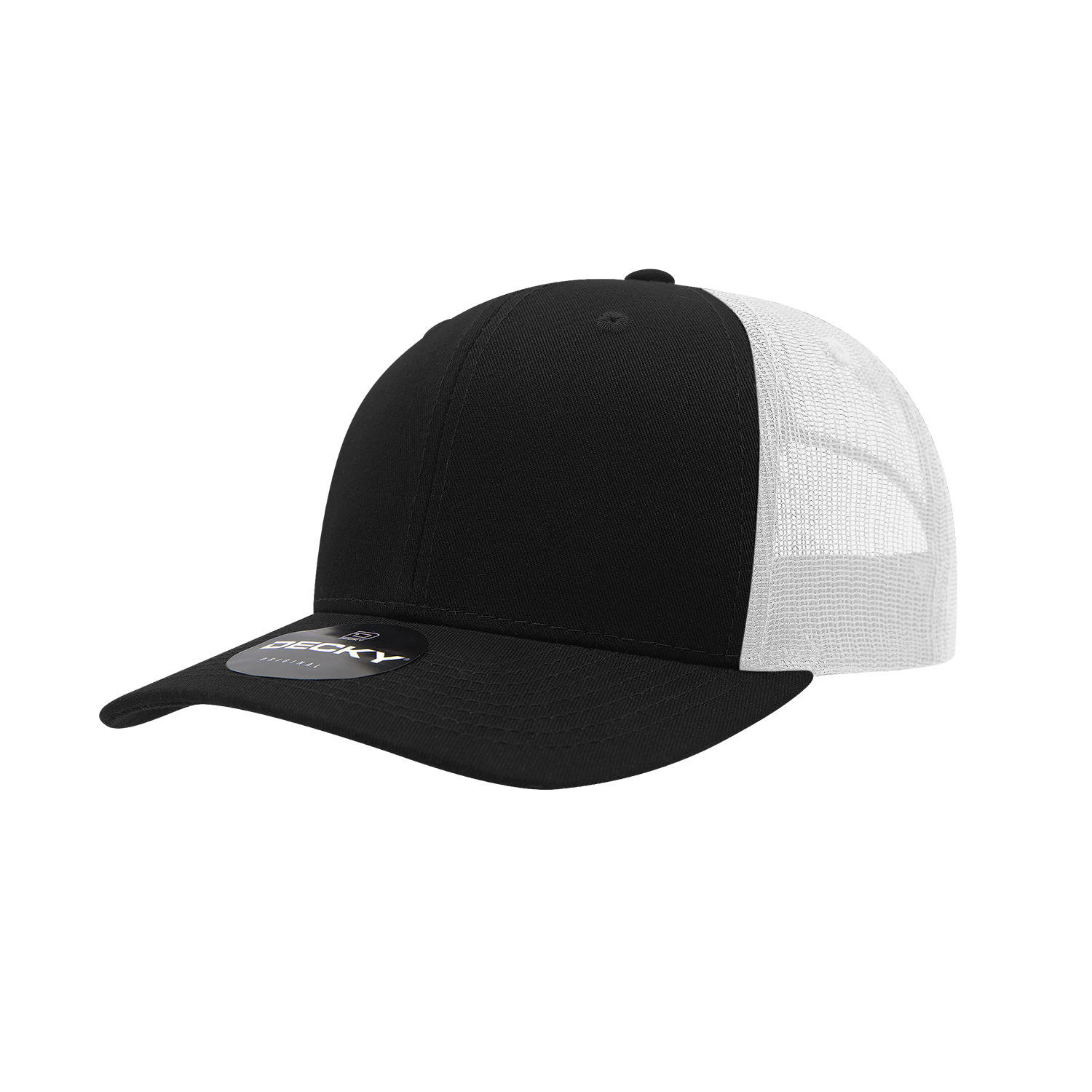 6 Panel Mid Profile Structured Cotton Blend Trucker