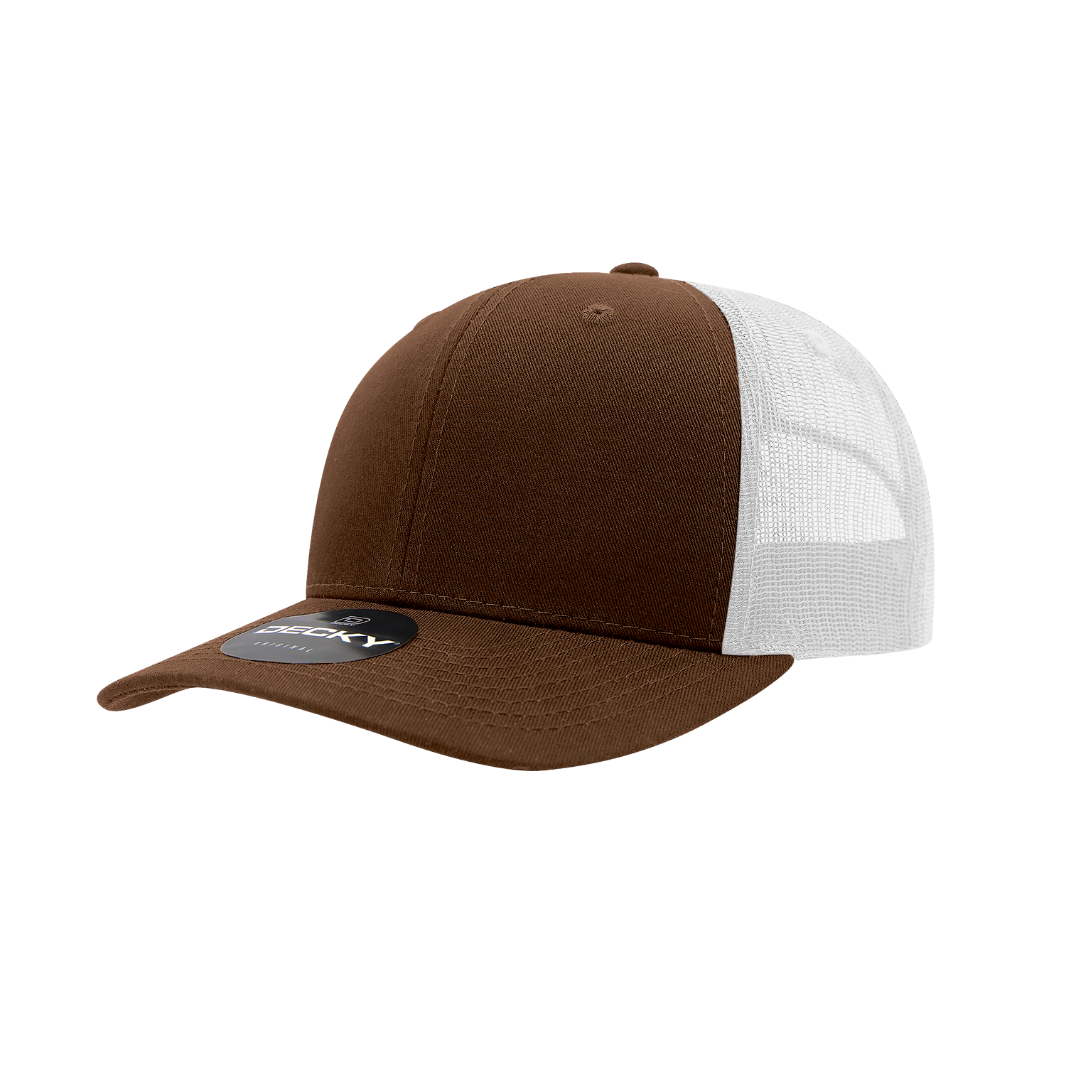 6 Panel Mid Profile Structured Cotton Blend Trucker