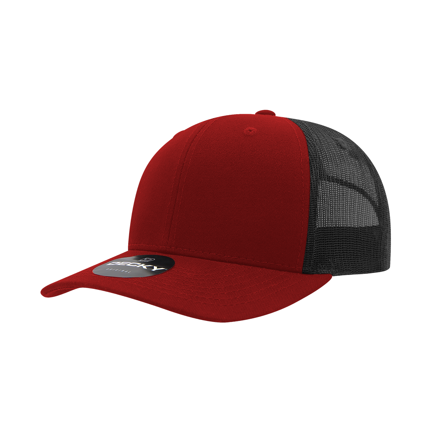 6 Panel Mid Profile Structured Cotton Blend Trucker