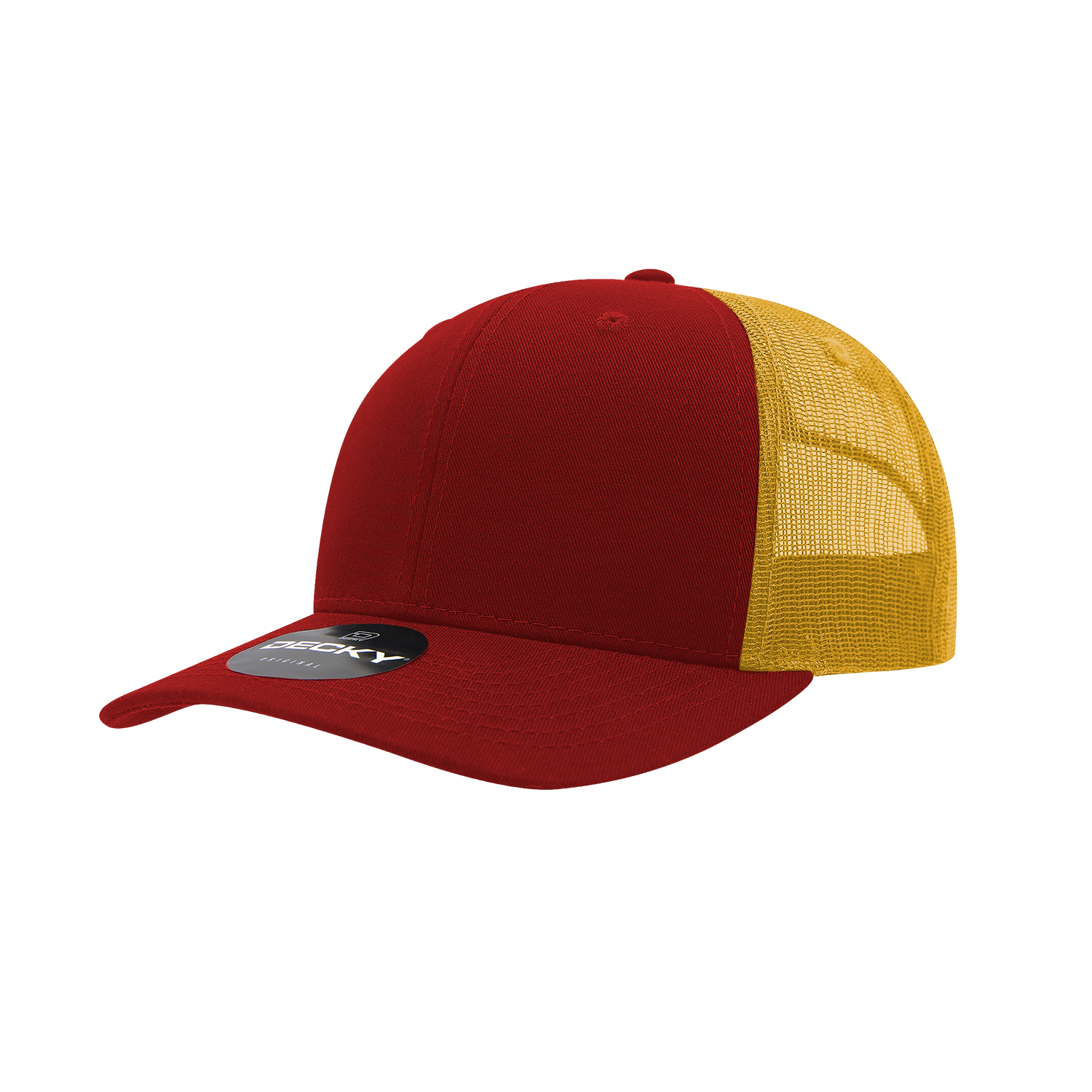 6 Panel Mid Profile Structured Cotton Blend Trucker