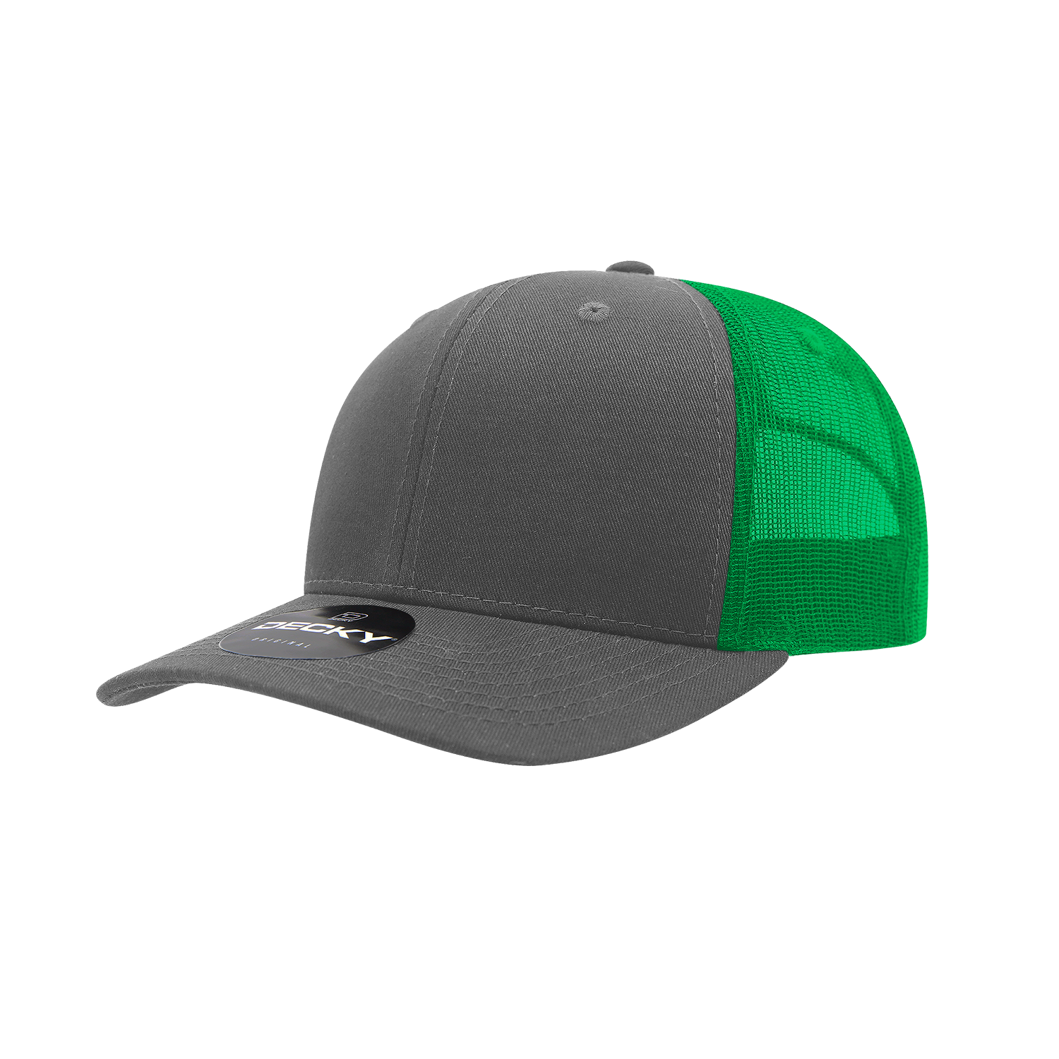 6 Panel Mid Profile Structured Cotton Blend Trucker