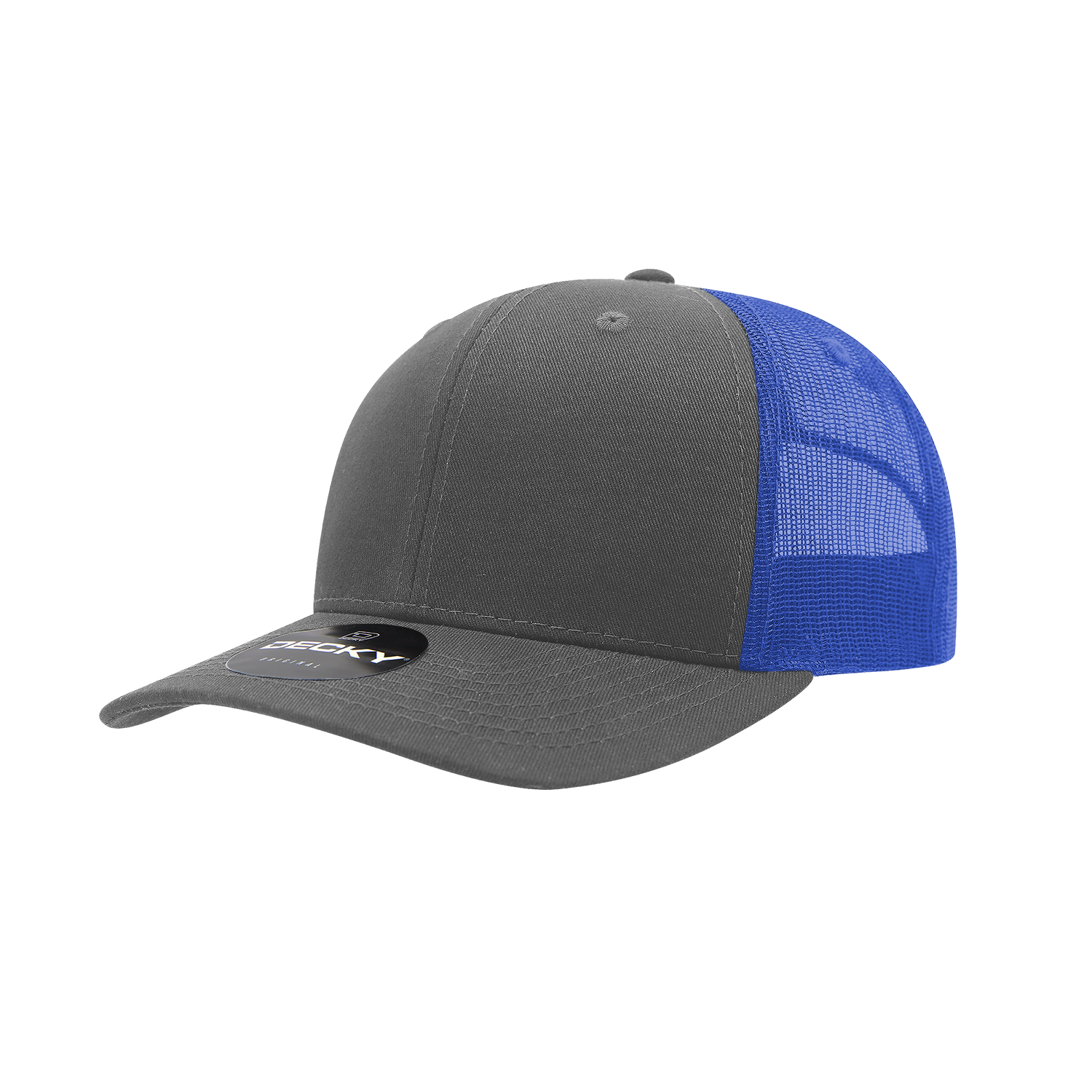 6 Panel Mid Profile Structured Cotton Blend Trucker
